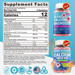 Algae-derived calcium 1000 mg source