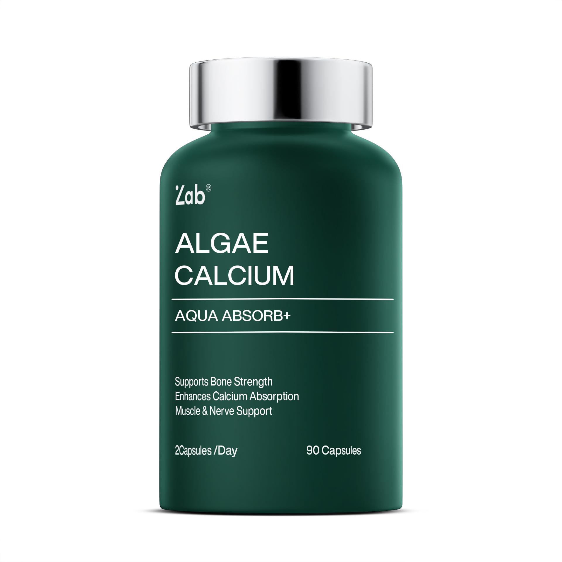 Hero image of Algae calcium supplement with Vitamin D3 and K2 MK-7, 90 capsules