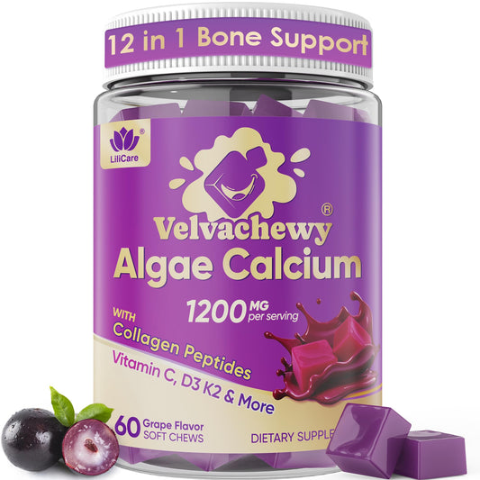 Algae Calcium Soft Chews bottle with 60 count