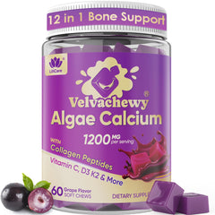 Algae Calcium Soft Chews bottle with 60 count