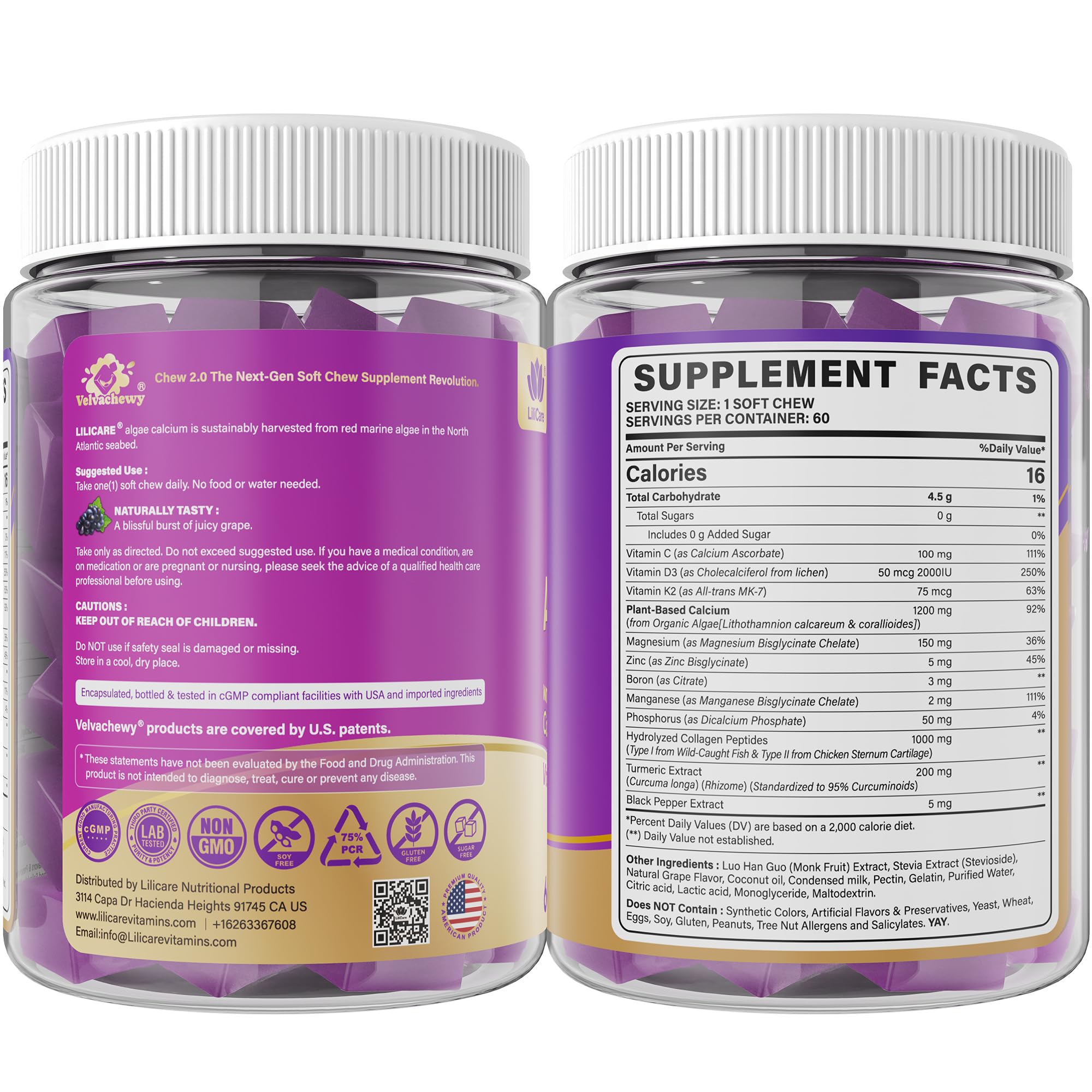 Lifestyle image of adults using calcium gummies for bone support