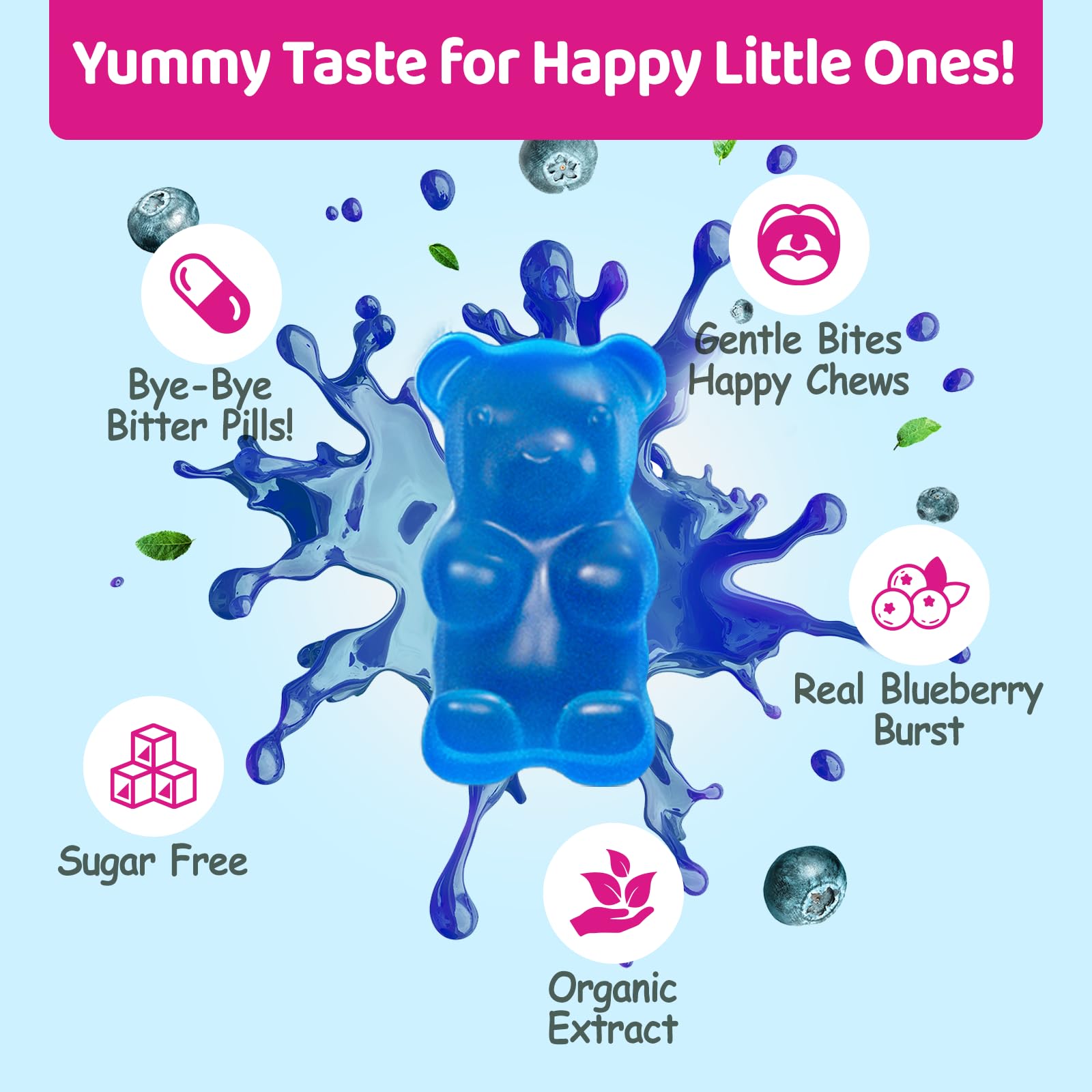 Algae-derived omega-3 DHA:EPA ratio 7:1 in kids gummies