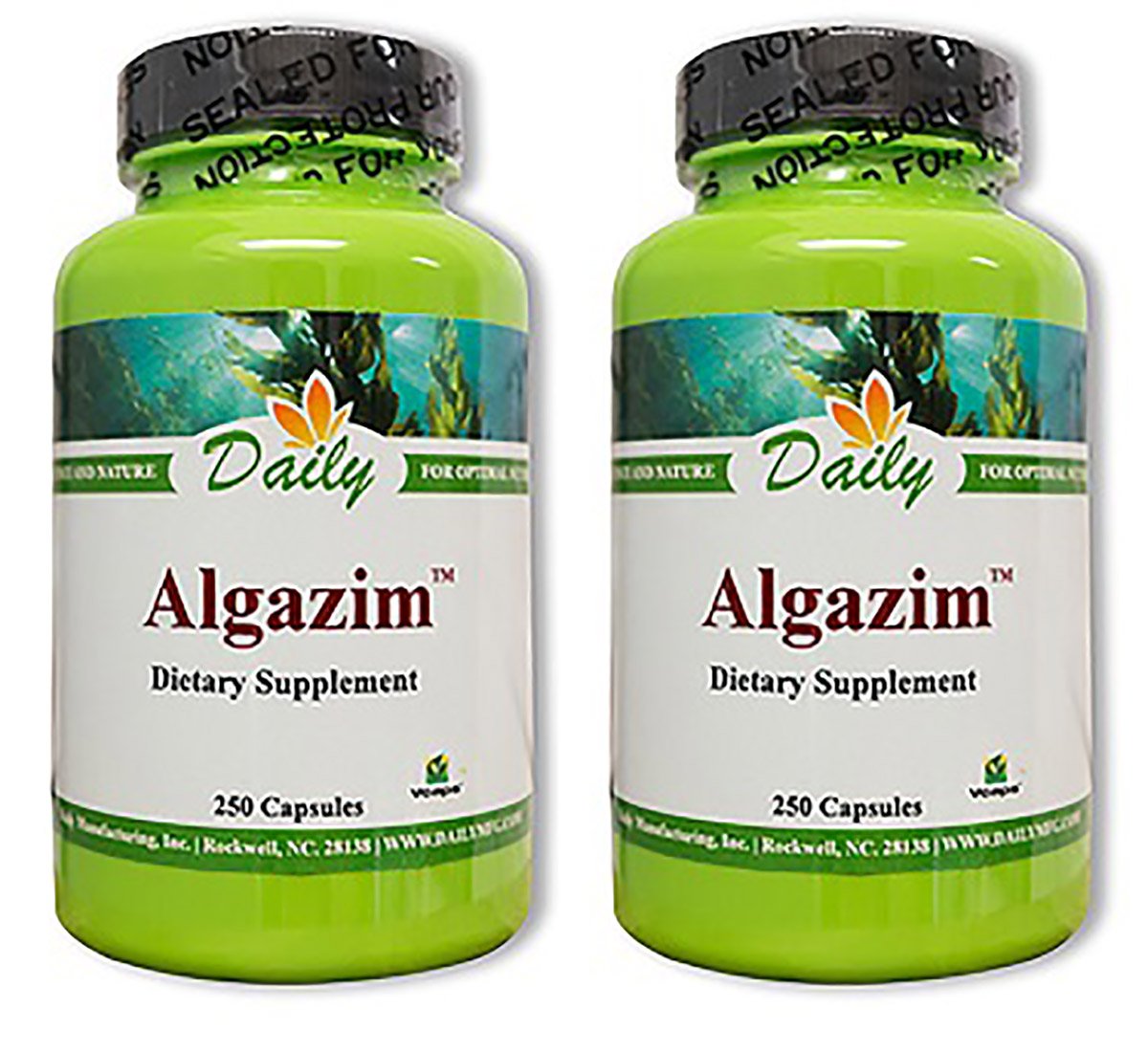Algazim 250 capsules bottle – 2-pack packaging, front view