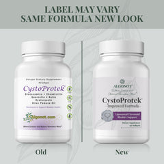 Algonot CystoProtek packaging label highlighting the patented formula.