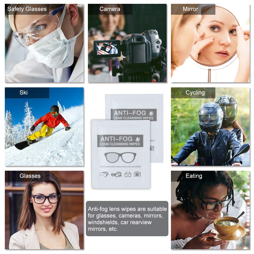 Travel-friendly ALIBEISS anti-fog wipes for glasses
