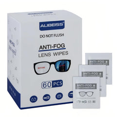 ALIBEISS Anti-Fog Lens Wipes 60 Pack box and wipes
