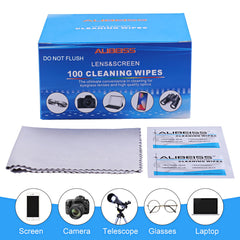 Individually wrapped ALIBEISS lens wipes with microfiber cloth - image 2