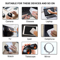 Close-up of wipes cleaning glasses, camera lens and phone screen - image 3