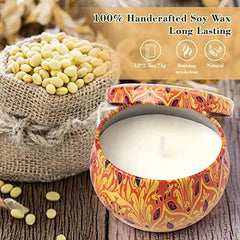 Assorted candle fragrances in the 12-pack set
