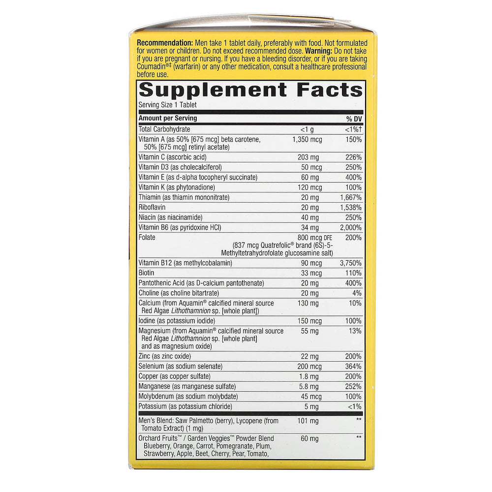 50+ Ultra Potency Multivitamin capsules and tablets on a white background