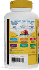 Nutritional ingredients illustration for men's 50+ multivitamin