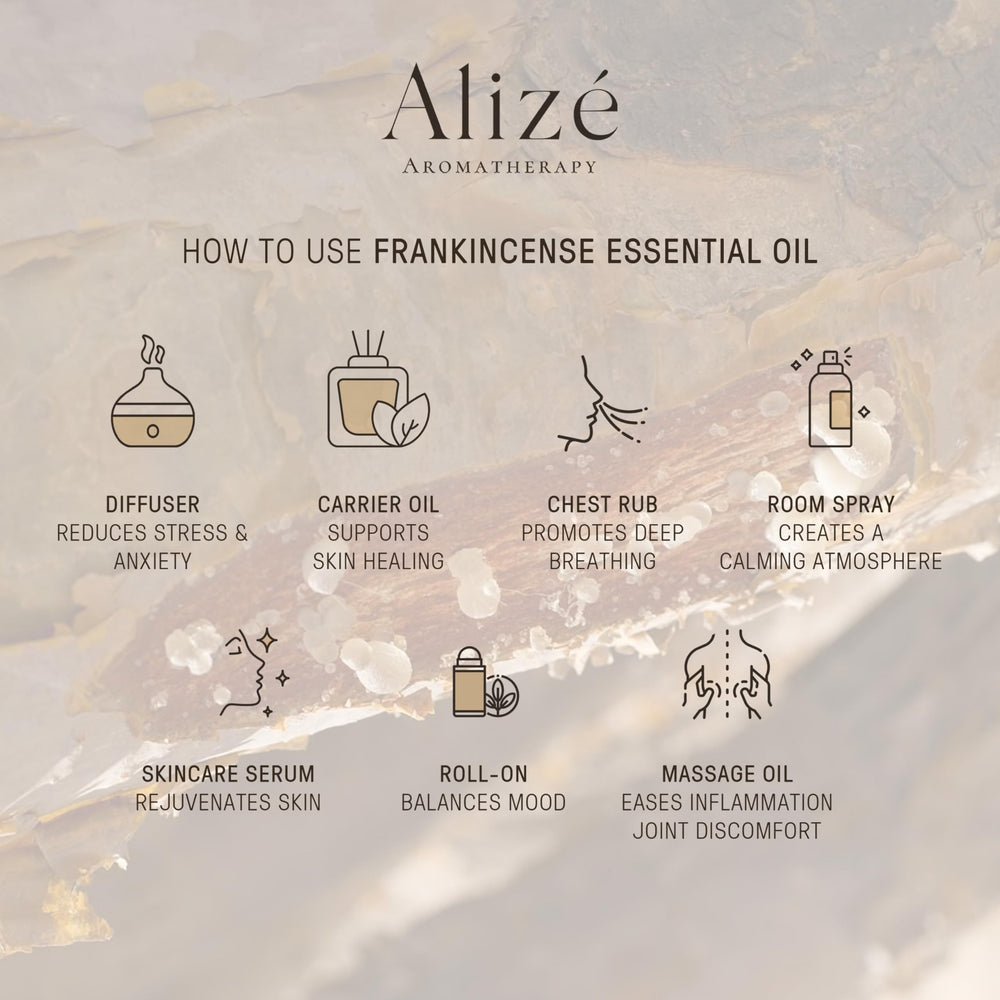 Earthy aromatic profile of Frankincense essential oil