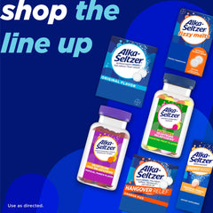 Alka-Seltzer brand trusted for 90 years and reliable pain relief.