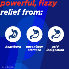 Alka-Seltzer Extra Strength tablets dissolving in water with fizz