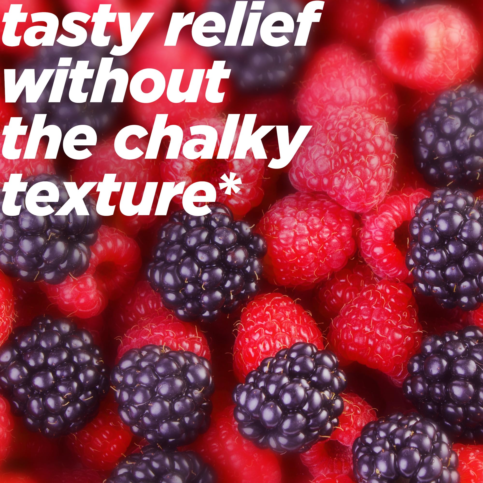 Alka-Seltzer Fizzy Melts berry flavor product shot highlighting fizz.