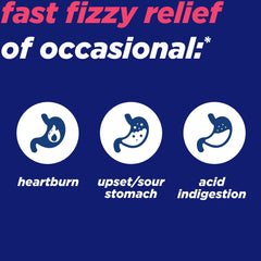 Alka-Seltzer Fizzy Melts tablet dissolves in seconds without water.