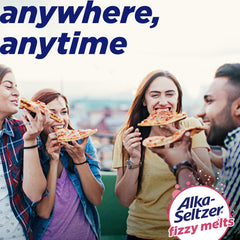 Alka-Seltzer Fizzy Melts close-up shows fizzy rush without chalky texture.