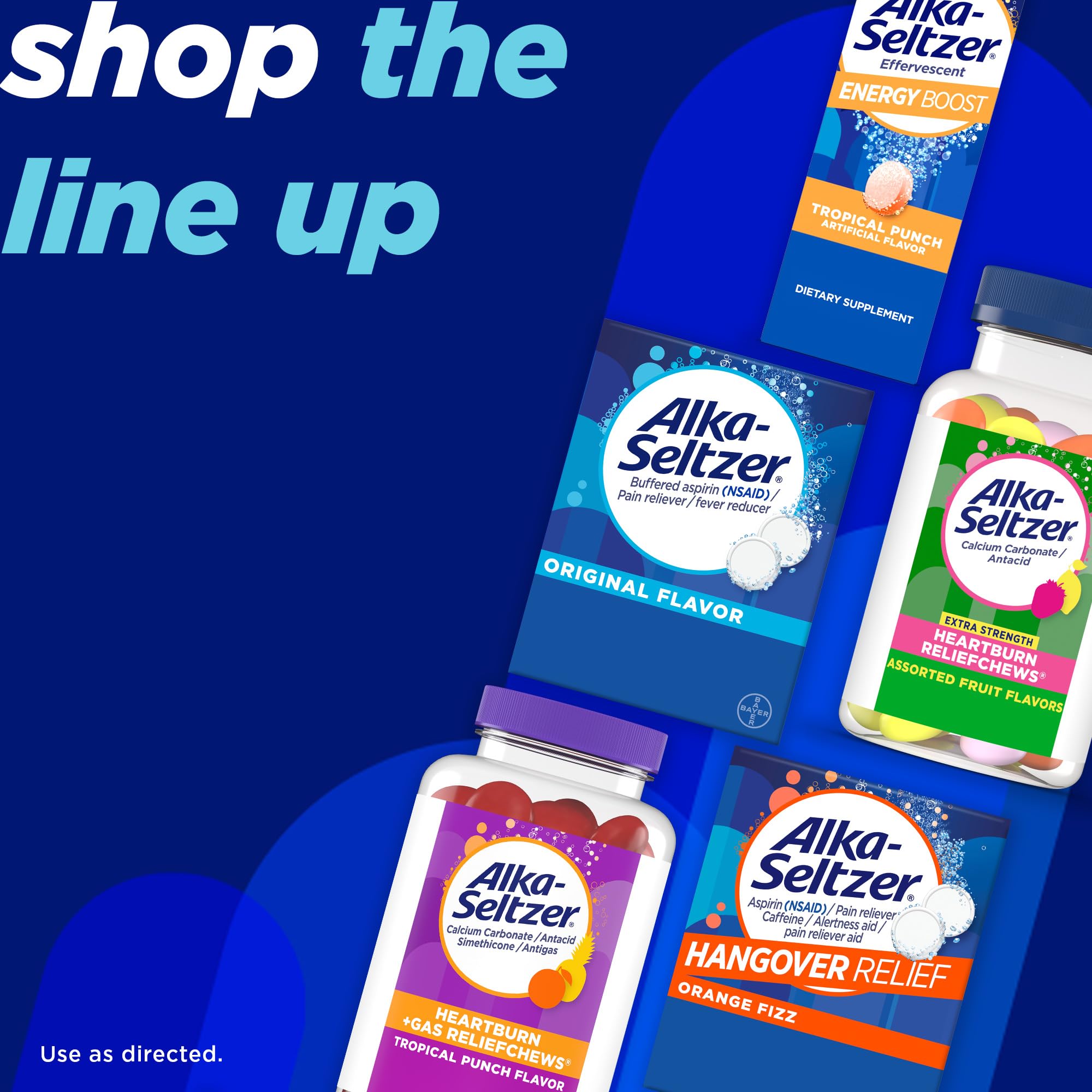 Alka-Seltzer Original tablets dissolving with refreshing fizz