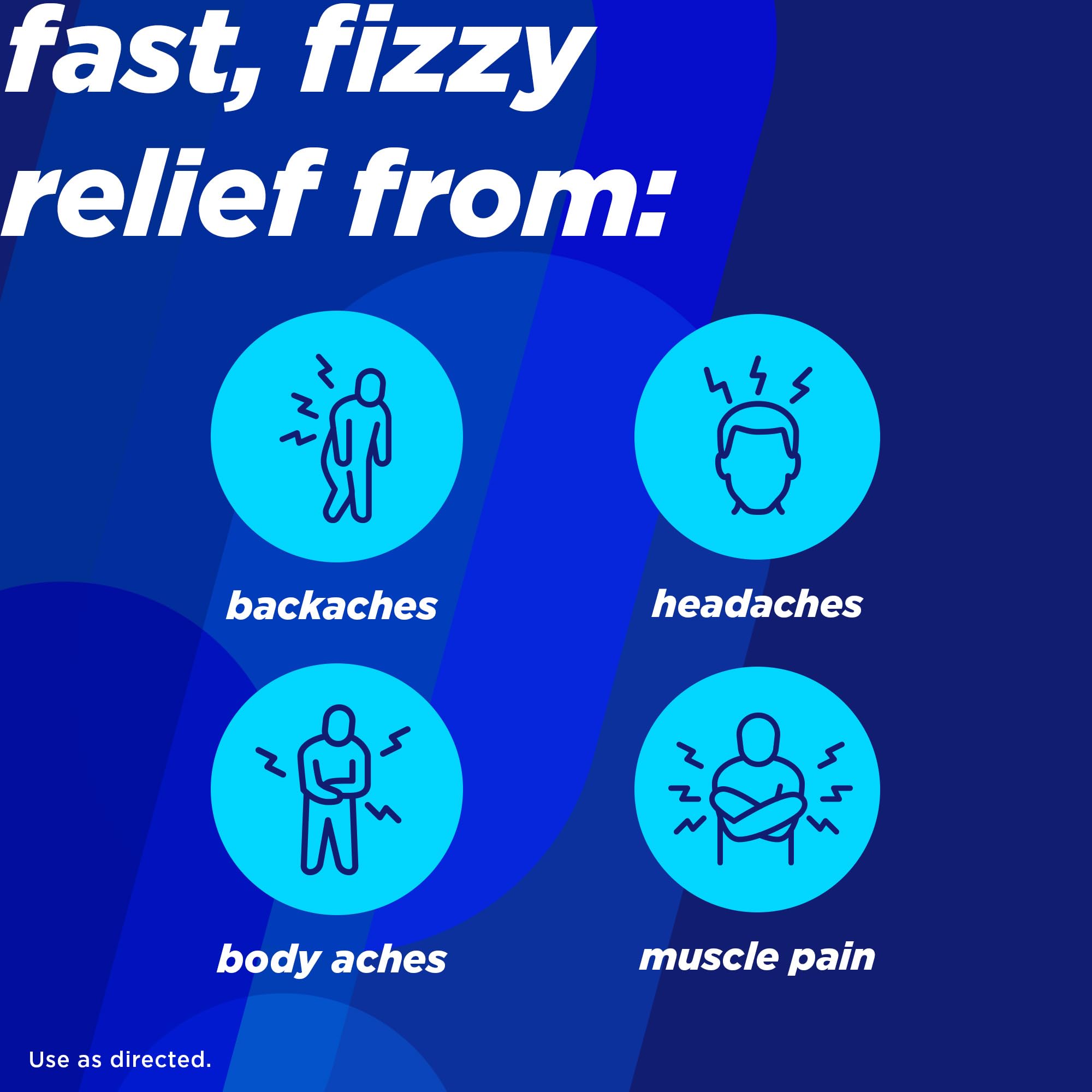 Alka-Seltzer Original fizzy form dissolving in water for quick pick-me-up
