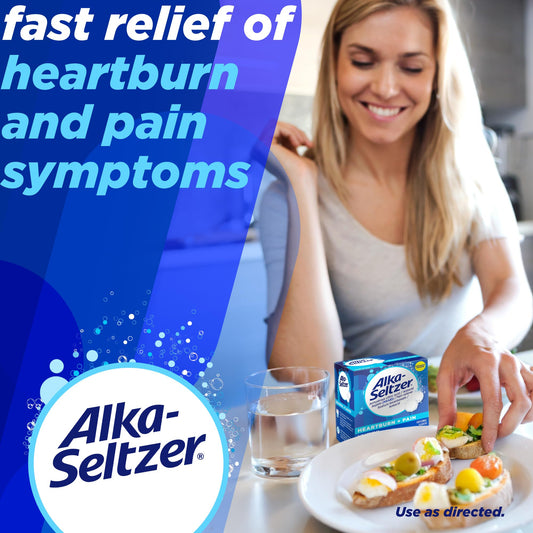 Alka-Seltzer dissolving in water with fizz signals ready-to-drink relief.