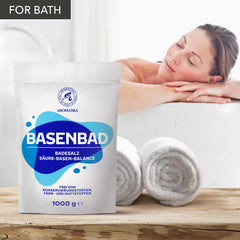 Front view of Alkaline Bath 35Oz 1000g packaging