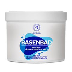 Alkaline Bath 500g tub and packaging on a white background