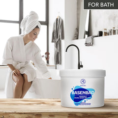 Bath salts dissolving in warm water