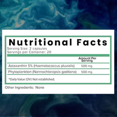 Blend image of blue, green, and red algae nutrients