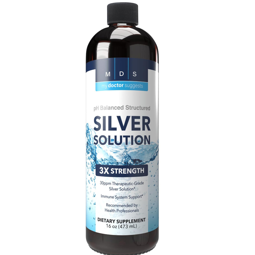16 oz bottle of Alkaline Structured Silver 30ppm supplement