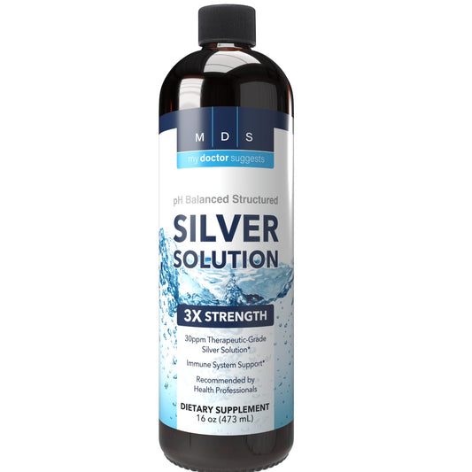 16 oz bottle of Alkaline Structured Silver 30ppm supplement