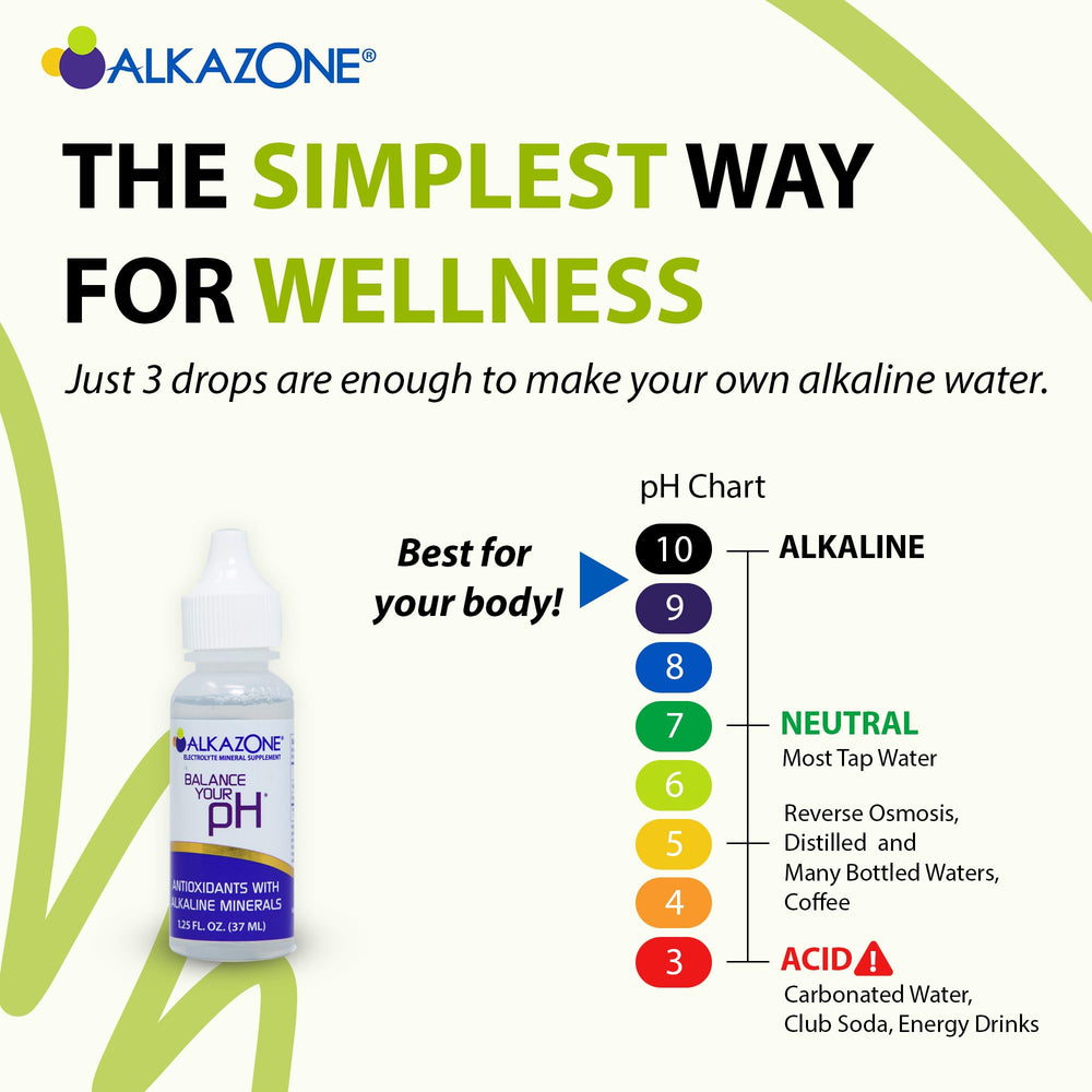 Ingredient highlights showing alkaline minerals: potassium, calcium, magnesium, selenium, zinc