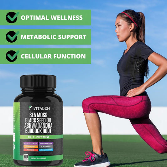 All-in-One Sea Moss capsules bottle