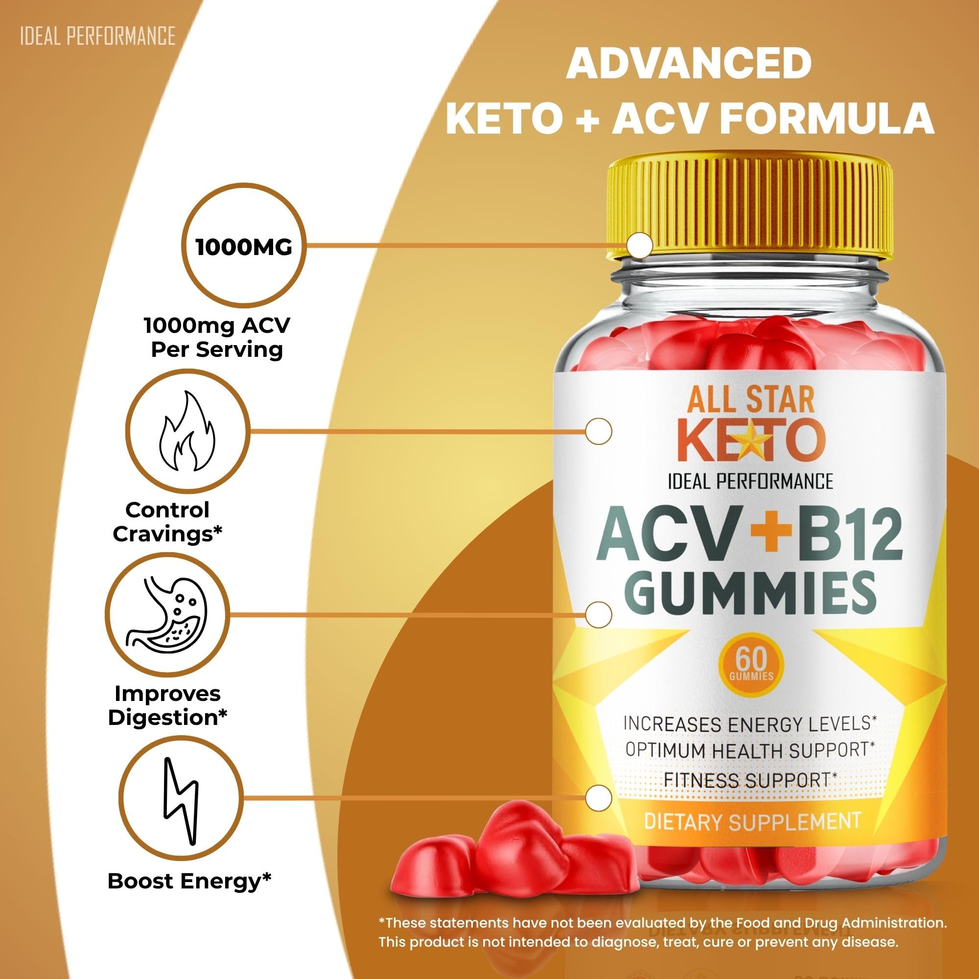 All Star Keto ACV Gummies bottle – Maximum Strength