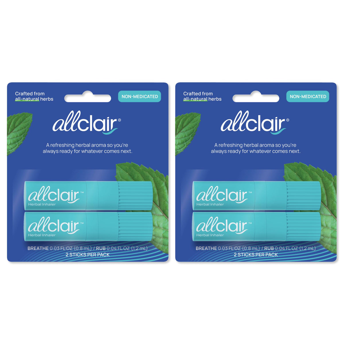 Allclair Nausea Relief Inhaler with travel case for quick on-the-go relief.