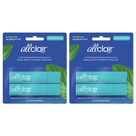 Allclair Nausea Relief Inhaler with travel case for quick on-the-go relief.