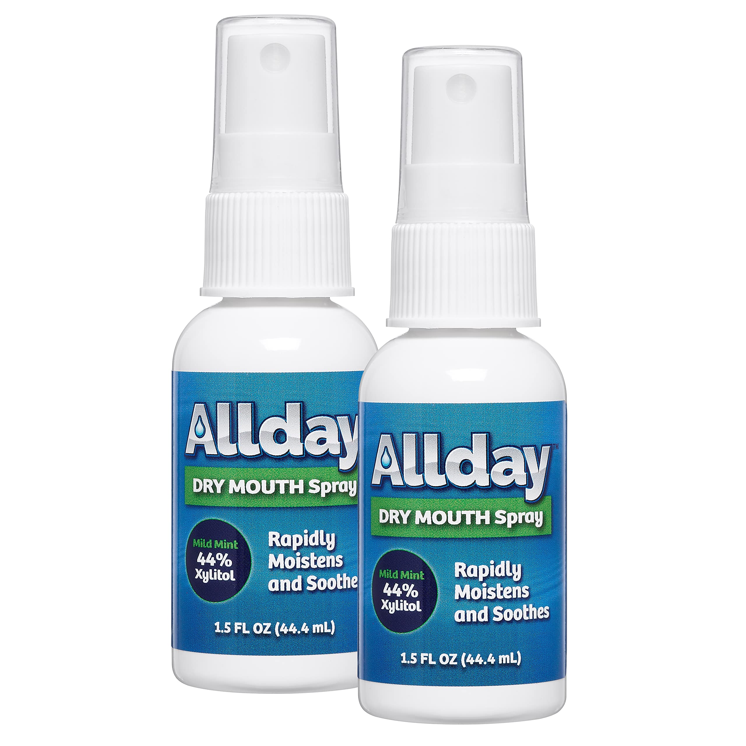 Front view of Allday Dry Mouth Spray Pack of 2