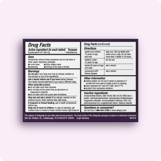 Allegra gelcaps close-up showing small capsules designed for quick, non-drowsy relief.