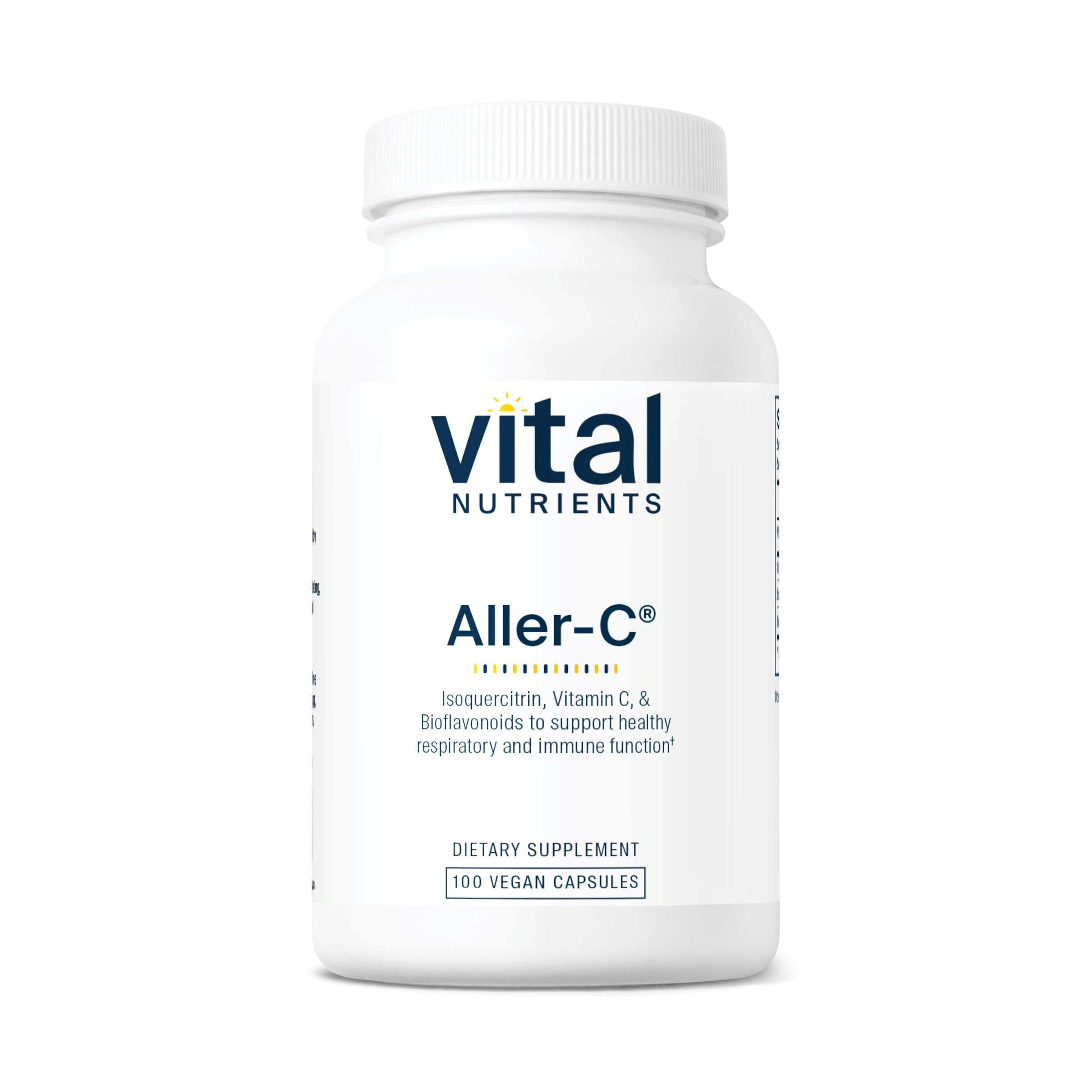 Vital Nutrients Aller-C bottle label on white background