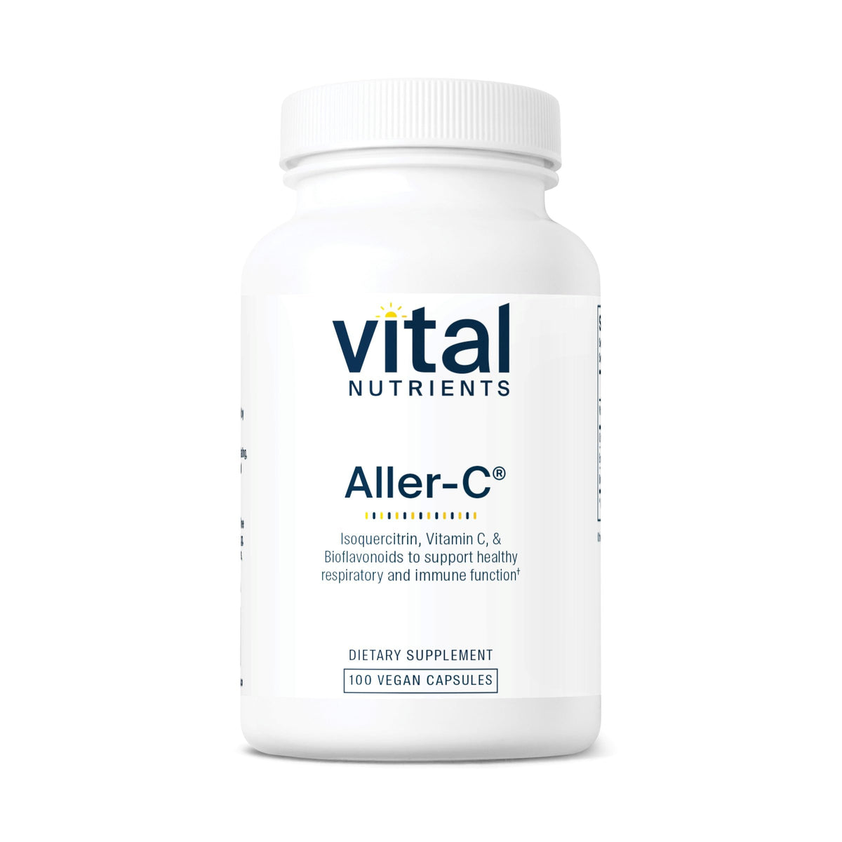 Vital Nutrients Aller-C bottle label on white background