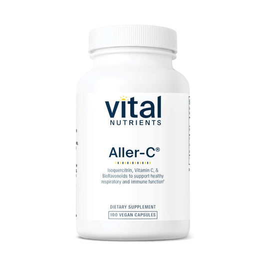 Vital Nutrients Aller-C bottle label on white background