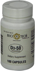 Allergen-free label on D3-50 50,000 IU bottle