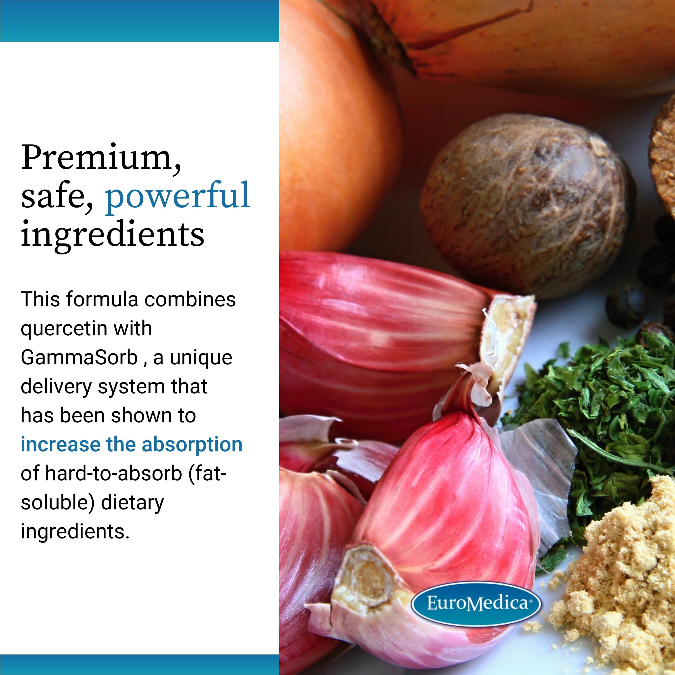 Allergen-friendly immune support showing no sugar, gluten, dairy