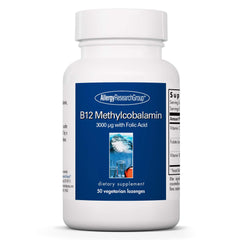 Bottle of Allergy Research Group B12 Methylcobalamin Lozenges, 50 count