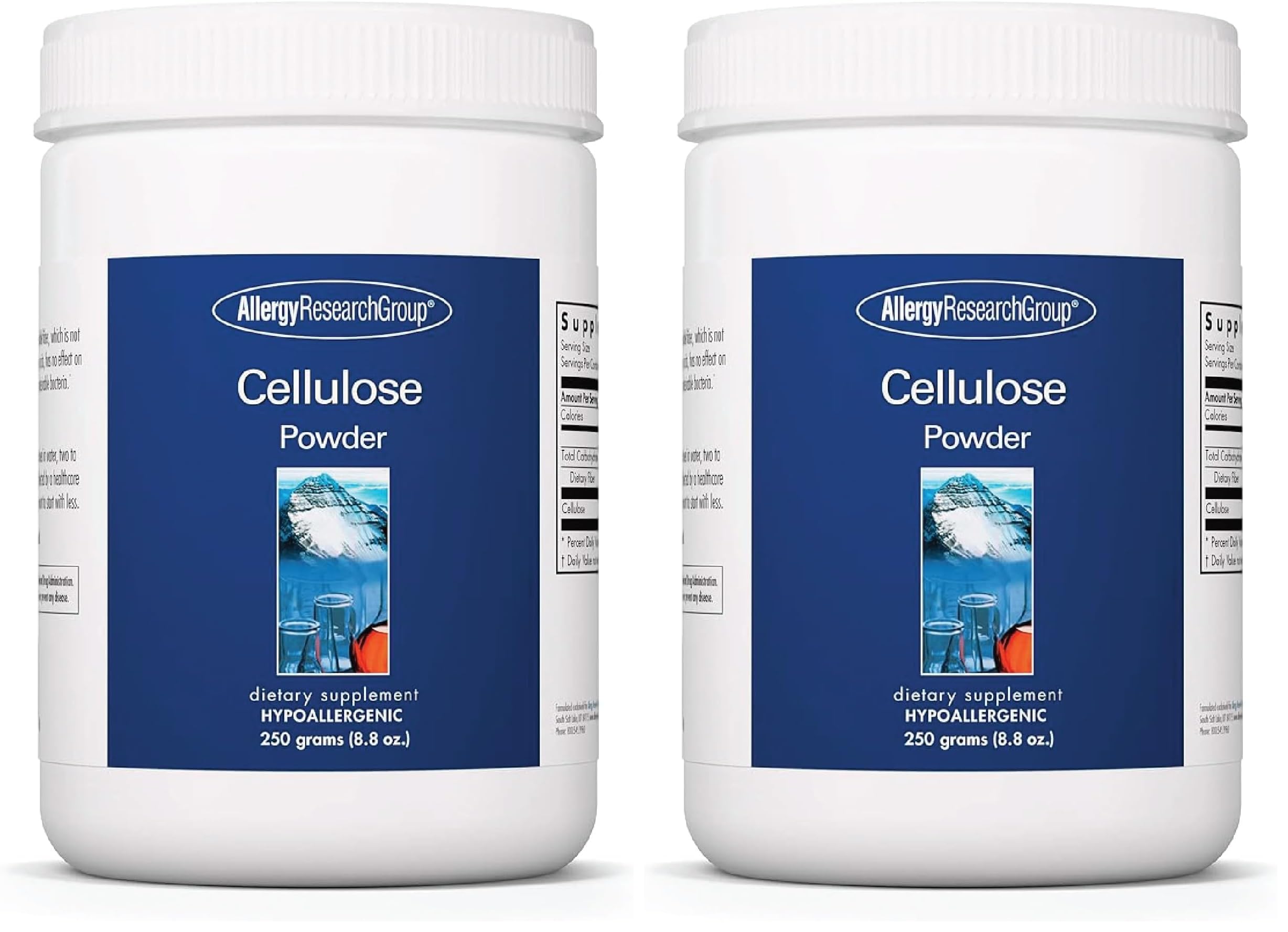 Allergy Research Group Cellulose Powder 8.8 oz pack of 2 – front label