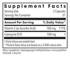 CoQ10 capsules inside bottle (Ubiquinol 50mg)