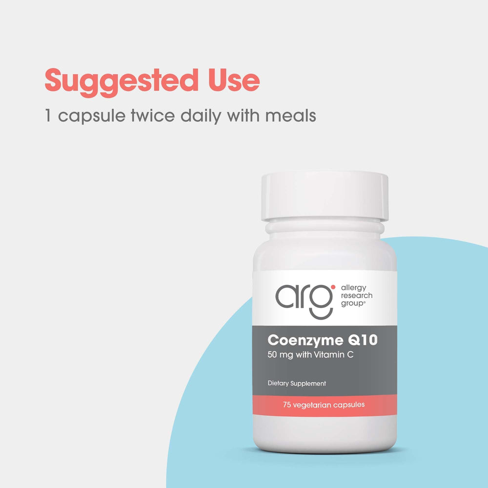 Nutrition facts panel for CoQ10 with Vitamin C