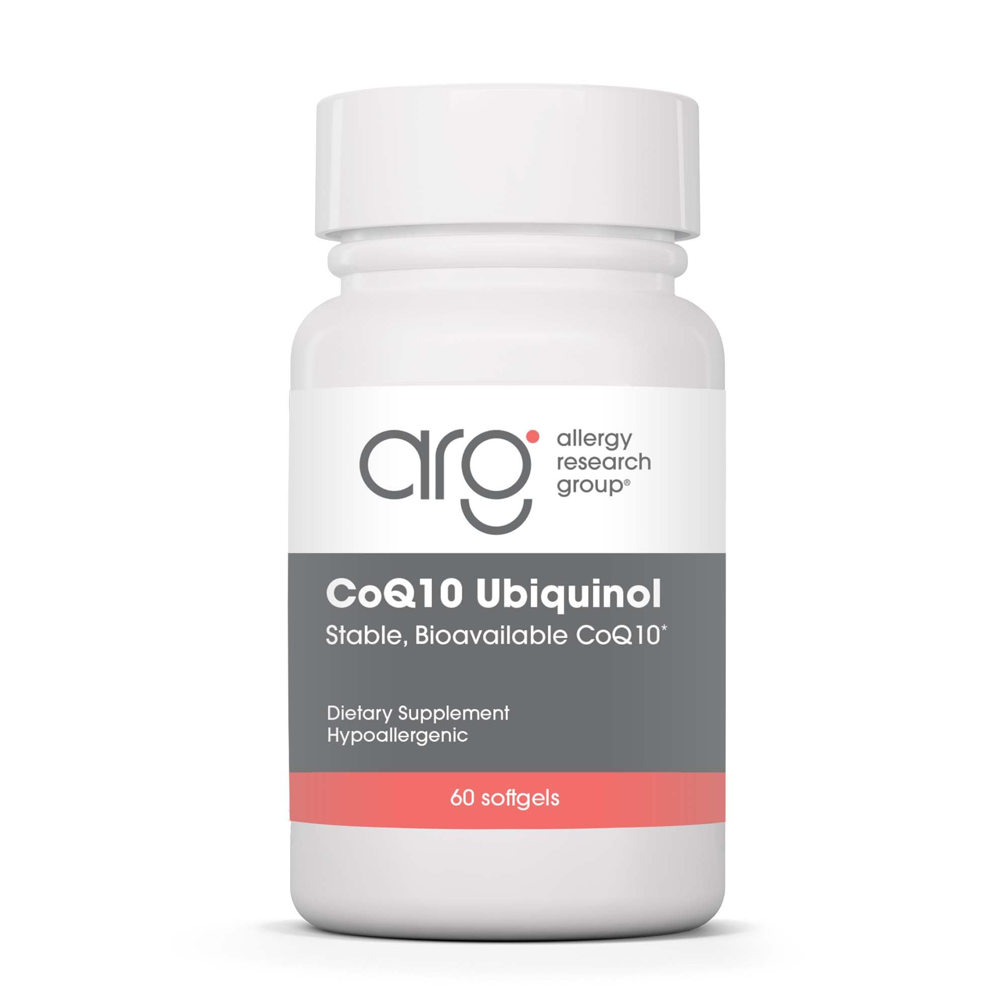 ARG CoQH-CF Ubiquinol 100mg Softgels bottle label