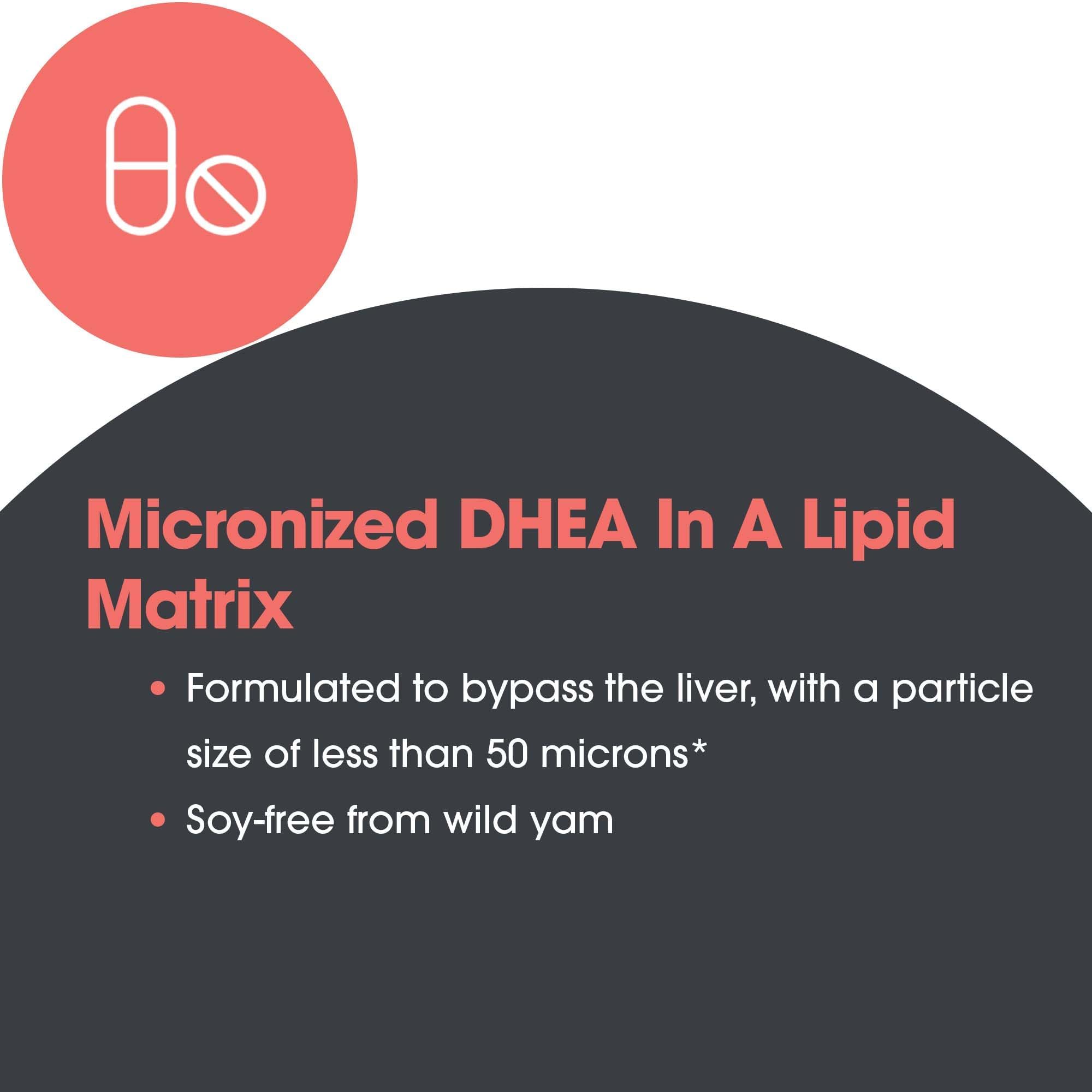 DHEA tablets in lipid matrix for optimized absorption
