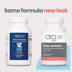 Close-up of Free Form Amino Acid Blend label