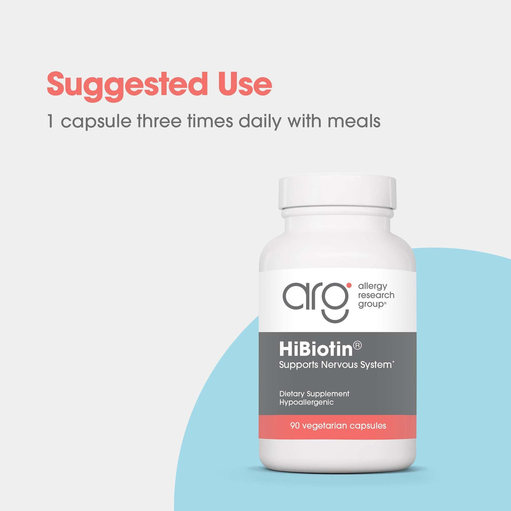 Hypoallergenic gluten-free biotin formula packaging